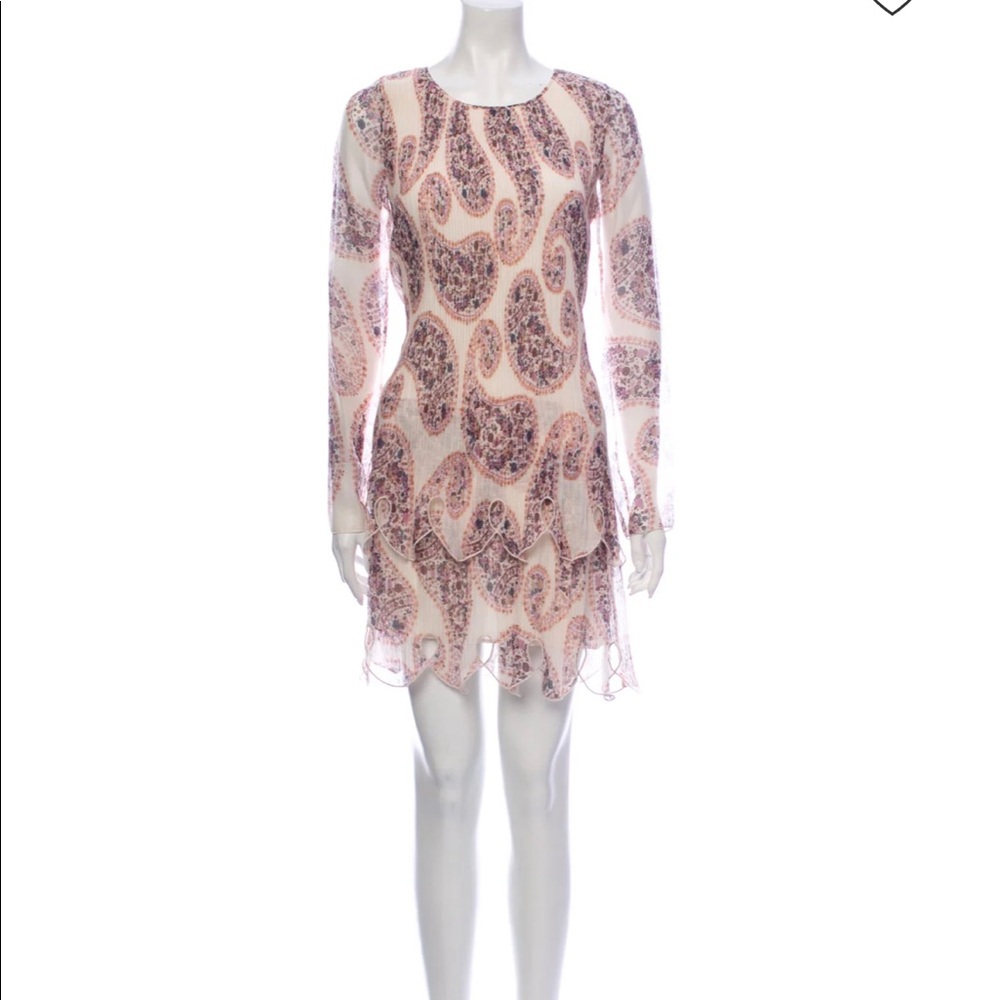 See By Chloe Long Sleeve Paisley Dress